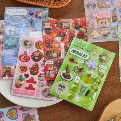 Librito de stickers japones tapa dura-45 hojas