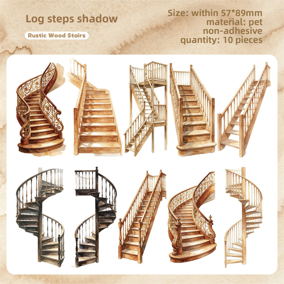 Stickers escaleras-10 pzas