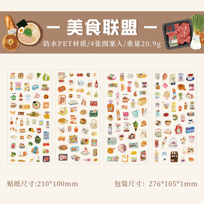 Stickers objetos cotidianos-4 pzas