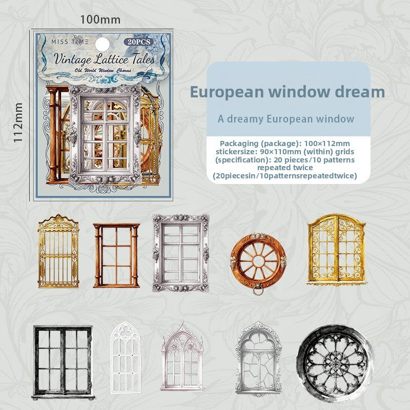 Stickers ventana vintage lattice-20 pzas