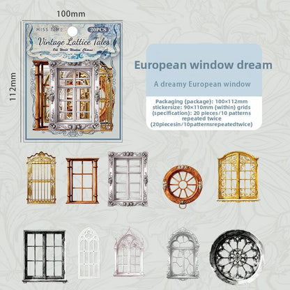 Stickers ventana vintage lattice-20 pzas