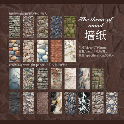 Block stickers texturas-50 hojas