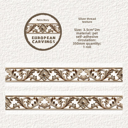 Washitape european carvings-2 metros