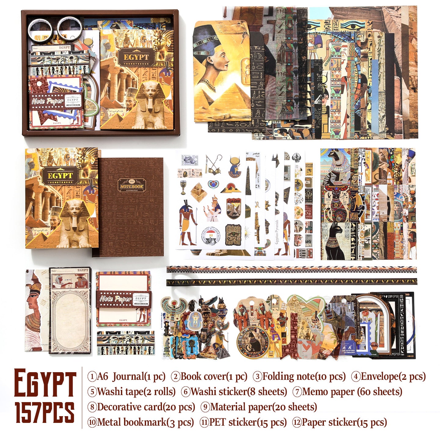 Set de papeleria Egypt-157 pzas