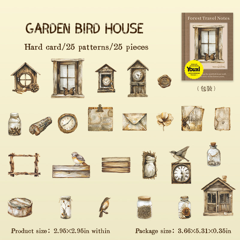 Stickers forest travel notes-25 pzas