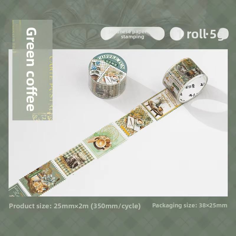 Washitape estampillas con foil-2 metros