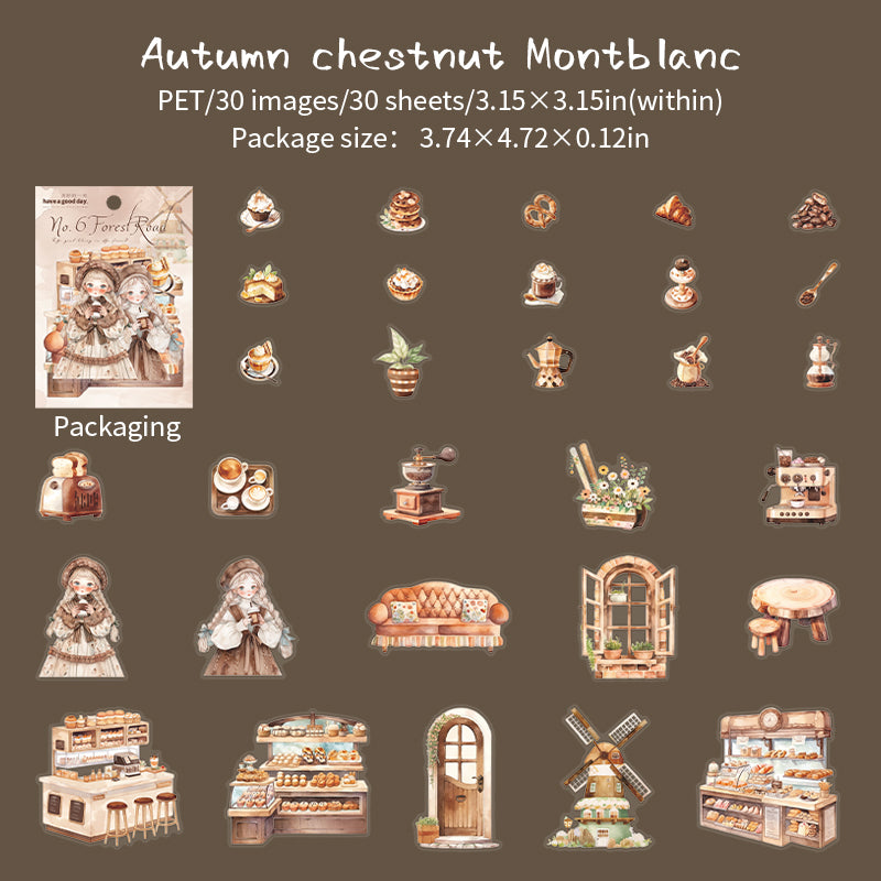 Stickers forest girls-30 pzas
