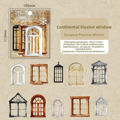 Stickers ventana vintage lattice-20 pzas