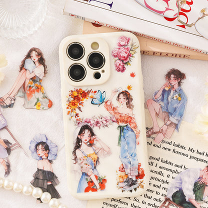 Latas de stickers muñecas y chicos-100 pzas