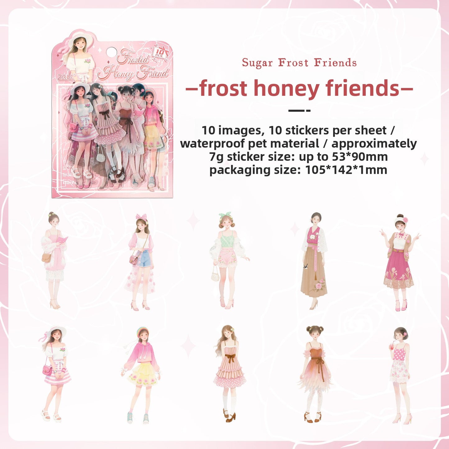 Stickers girls-10 pzas
