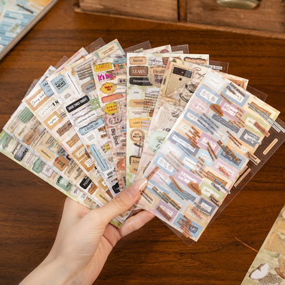 Block de stickers retro librery-24 pzas