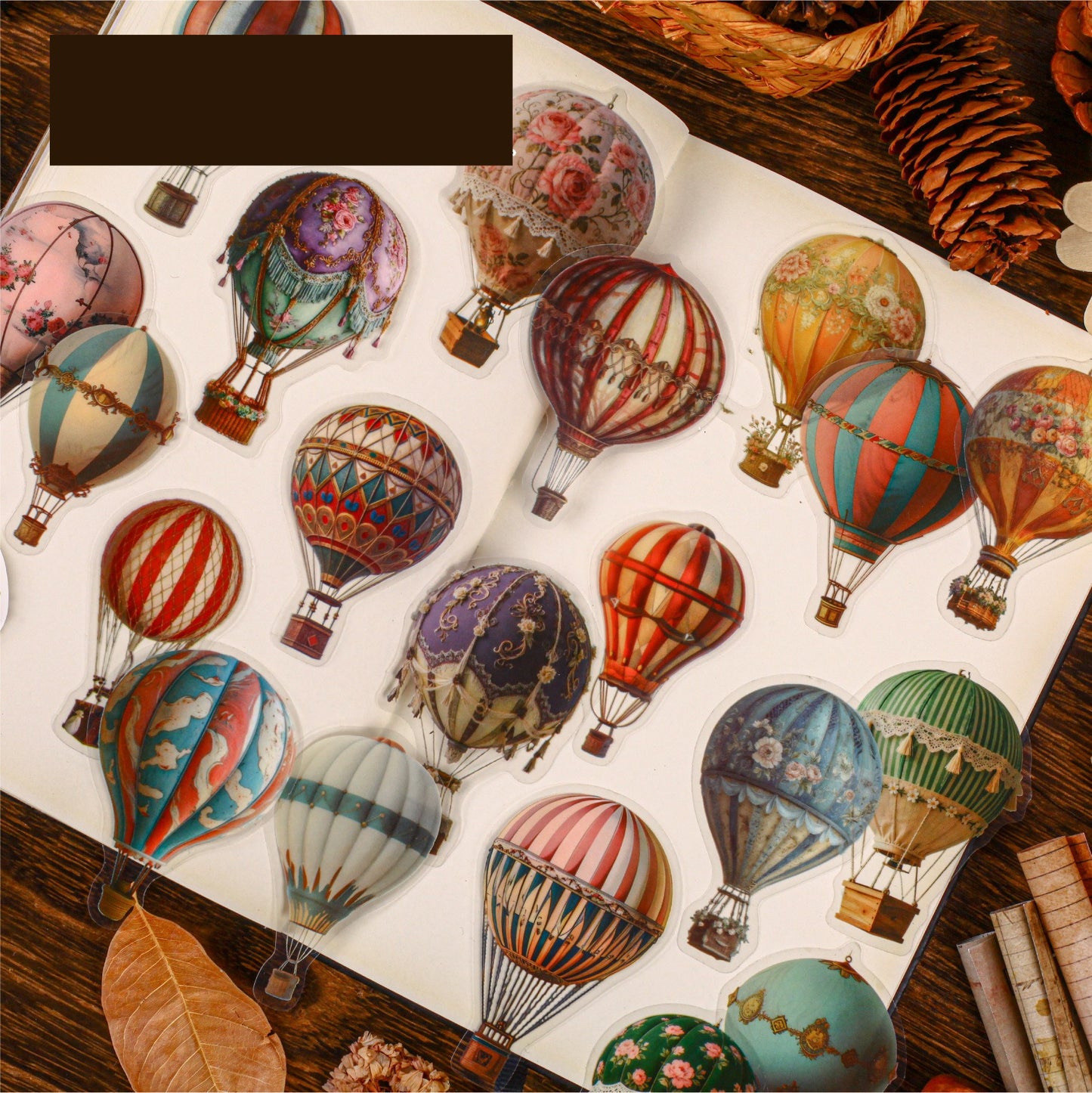 Stickers globo aerostático-20 pzas