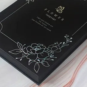 Bullet journal "flower" de hojas negras-80 hojas de 100gr