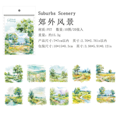 Stickers sea forest-20 pzas