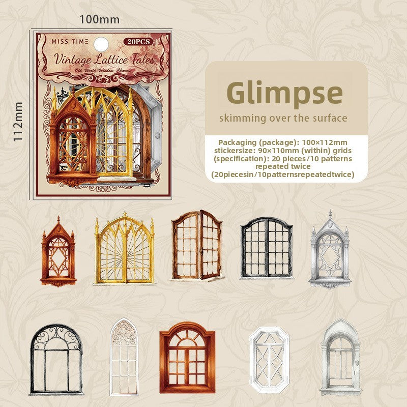Stickers ventana vintage lattice-20 pzas