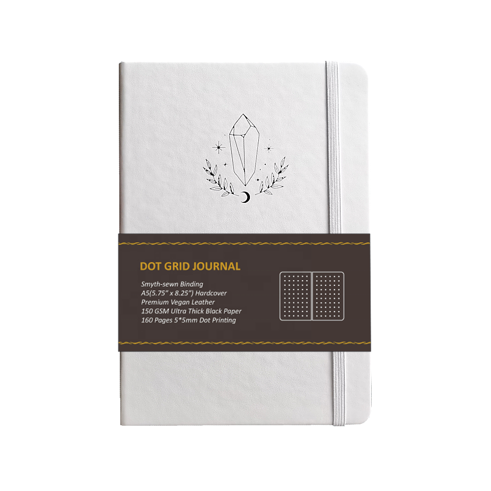 Bullet journal hojas negras con puntos