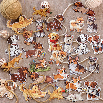 Stickers cute animals bordados-40 pzas