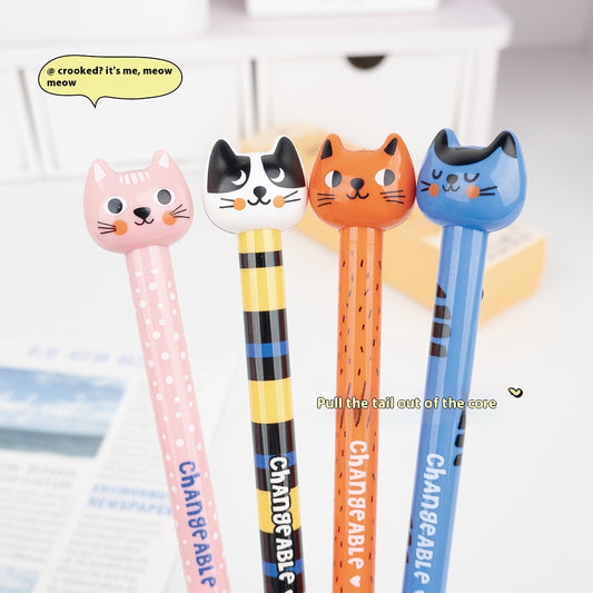 Lapicero gel tinta negra 0.5mm gatito-1 pza