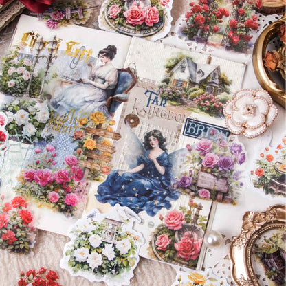 Stickers florales rose manor-20 pzas