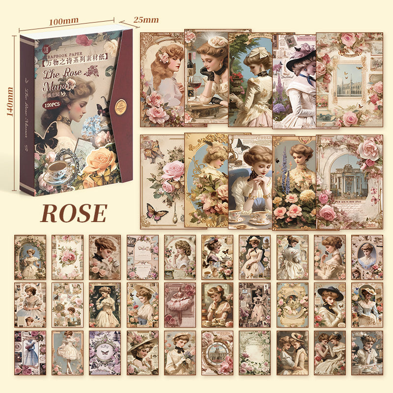 Block decopapel scrapbook-120 pzas