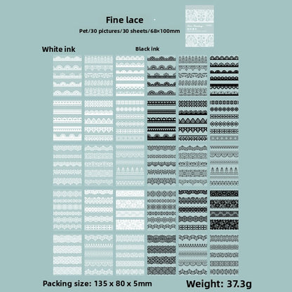 Stickers lace fantasy-30 pzas