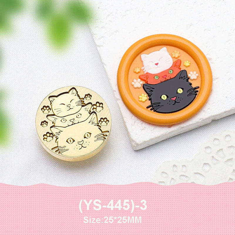 Bronce prediseñado diseño "gatos" 2.5 cm