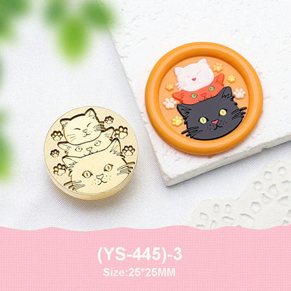Bronce prediseñado diseño "gatos" 2.5 cm