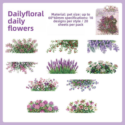 Stickers flores poetry in bloom-12 pzas