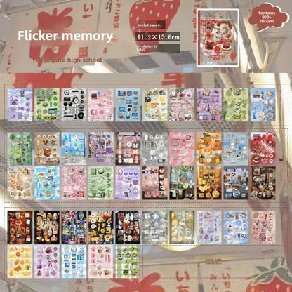 Librito de stickers japones tapa dura-45 hojas