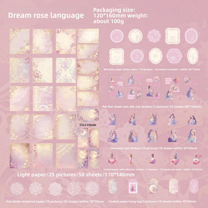 Set de papeleria Elegant waltz-130 pzas