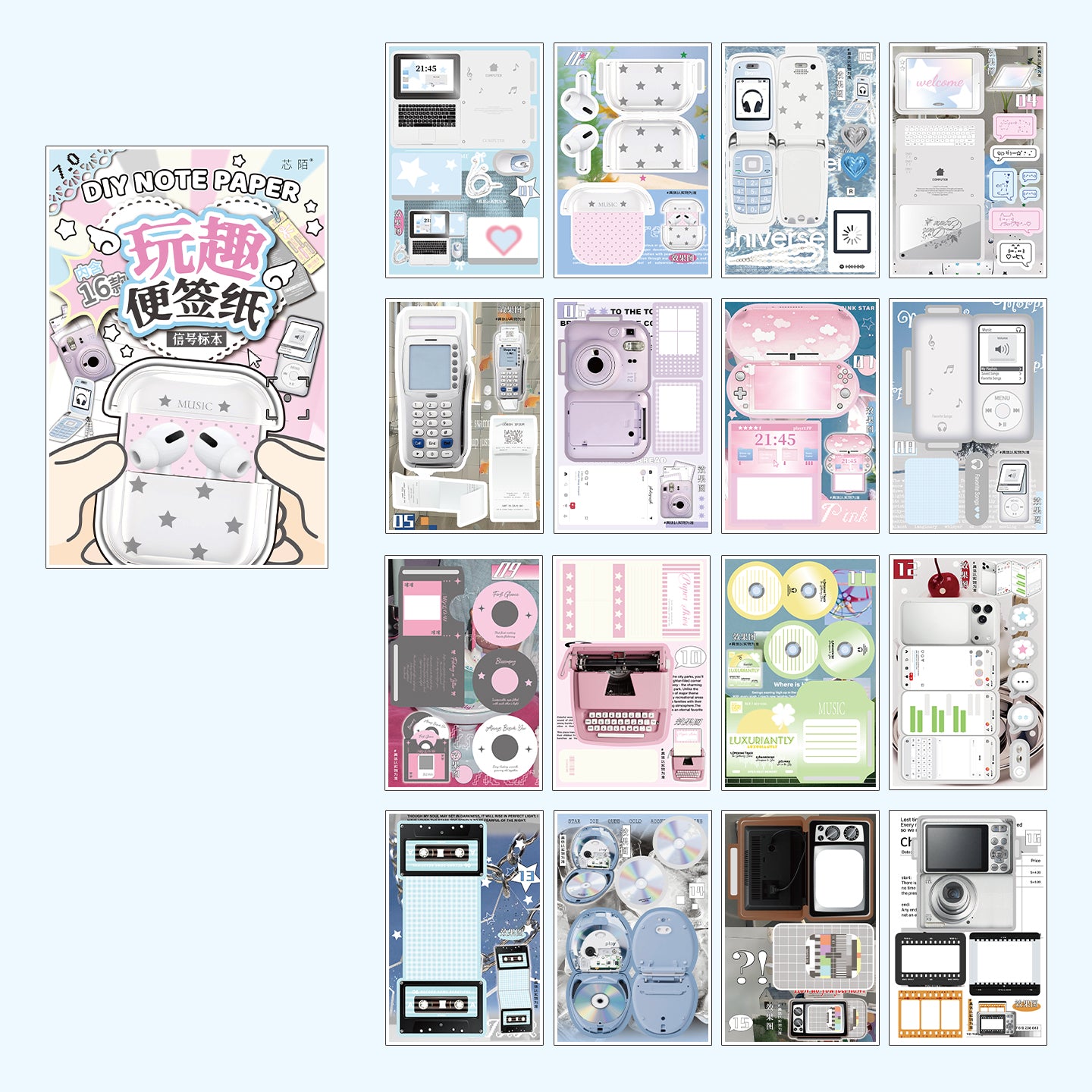 Block para tarjetas pop up 2-16 pzas