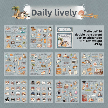 Librito de stickers Doodle paper journal-20 hojas