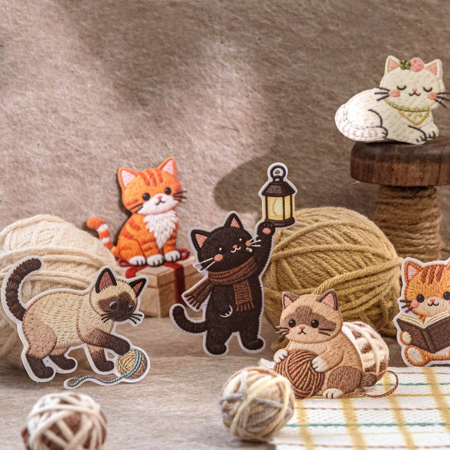 Stickers cute animals bordados-40 pzas