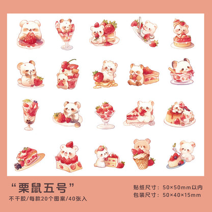 Cajita de stickers animales sweet-40 pzas