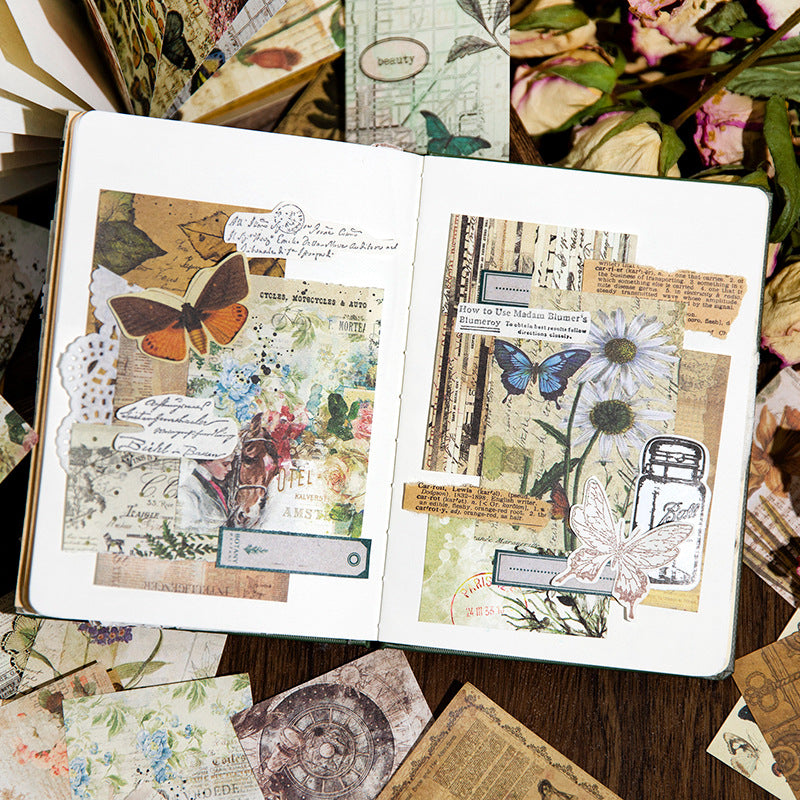 Block de papel mottled poetry vintage-100 pzas