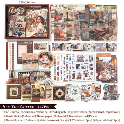 Set de papeleria Coffee-147 pzas
