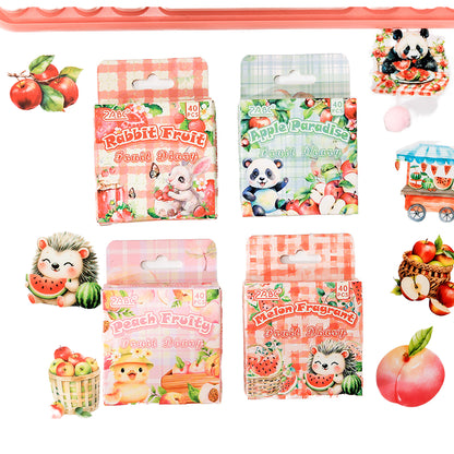 Caja stickers pet  fruit diary-40 pzas