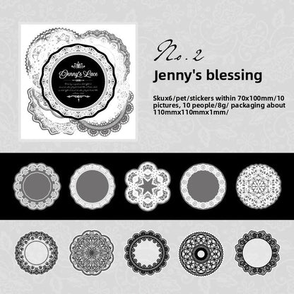 Stickers Jenny's lace-10 pzas