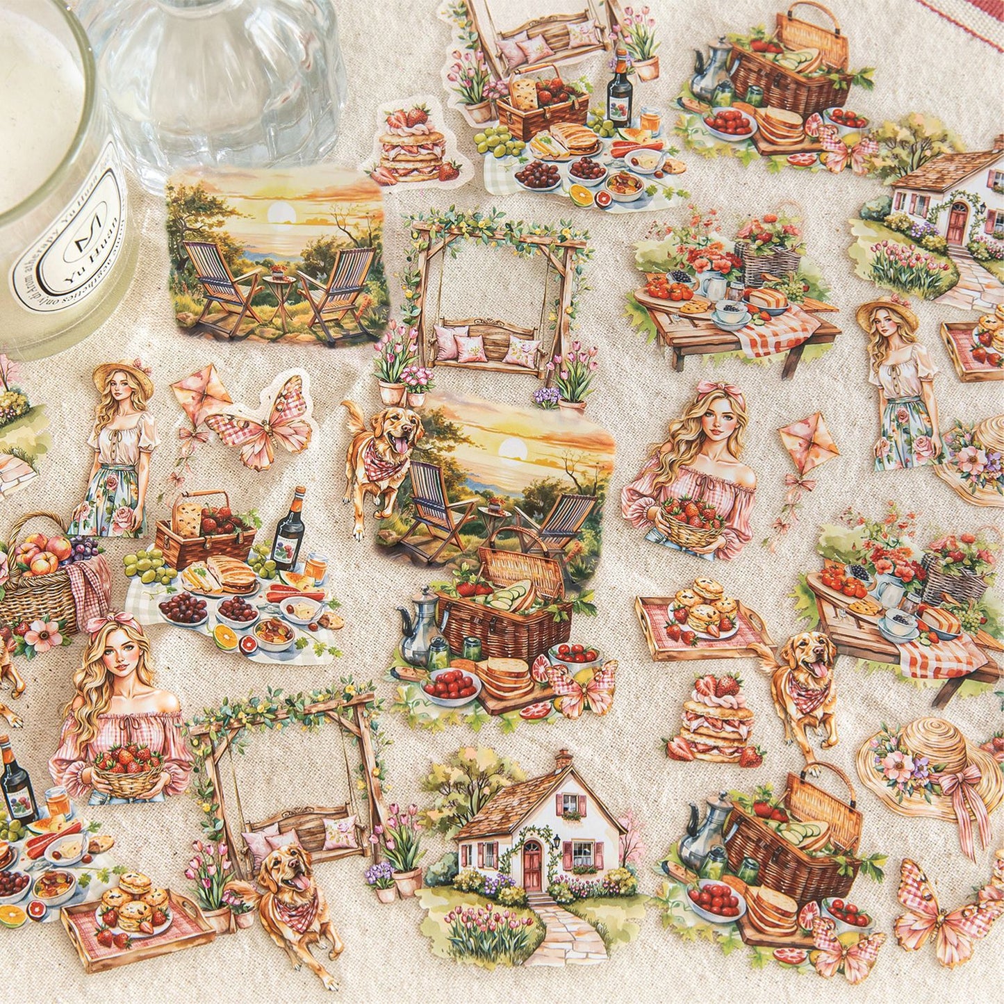 Stickers picnic-30 pzas