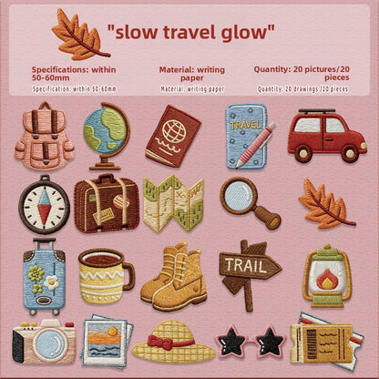 Stickers estilo bordados-20 pzas