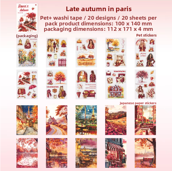 Libro de stickers Paris autumn-20 hojas