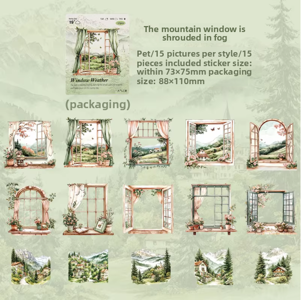 Stickers windows weather-15 pzas