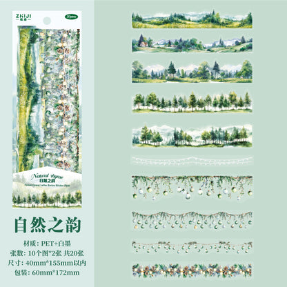 Stickers horizontales paisajismo-20 pzas