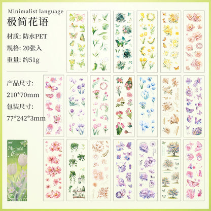 Block de stickers flores-20 hojas