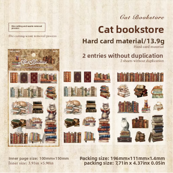 Stickers libros 3D-2 pzas