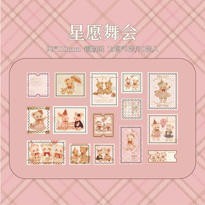 Stickers estampillas bear gift-