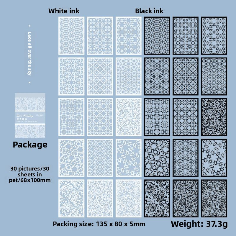 Stickers lace fantasy-30 pzas