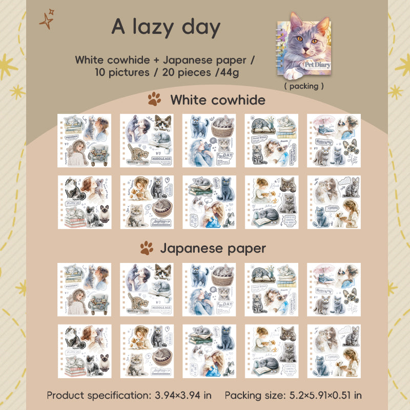 Block stickers gatitos-20 hojas