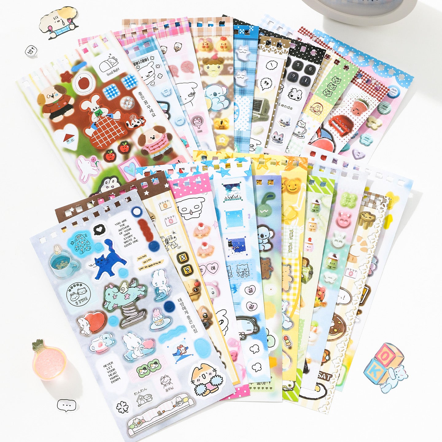 Block de stickers aestetic-20 hojas