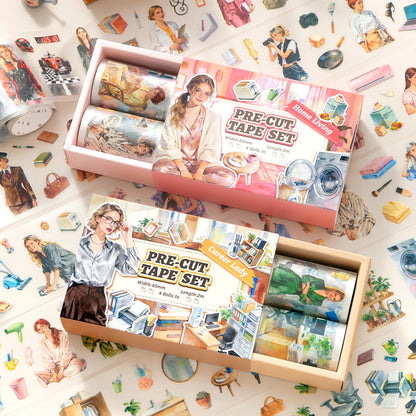 Set de washi pre-cut home y oficina-4 pzas